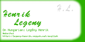 henrik legeny business card